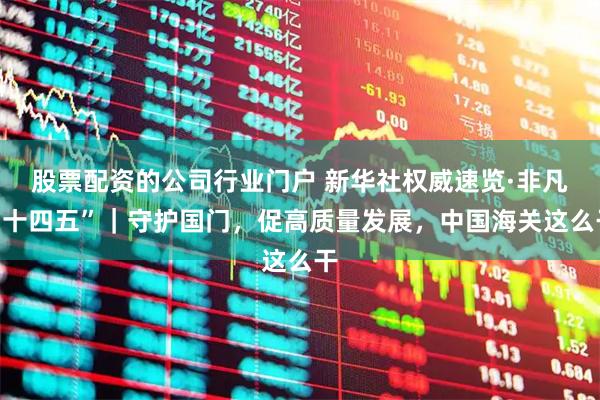 股票配资的公司行业门户 新华社权威速览·非凡“十四五”｜守护国门，促高质量发展，中国海关这么干