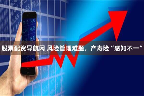 股票配资导航网 风险管理难题,产寿险“感知不一”